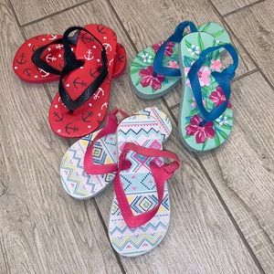Flip Flop Bundle! Three (3) Toddler Pairs